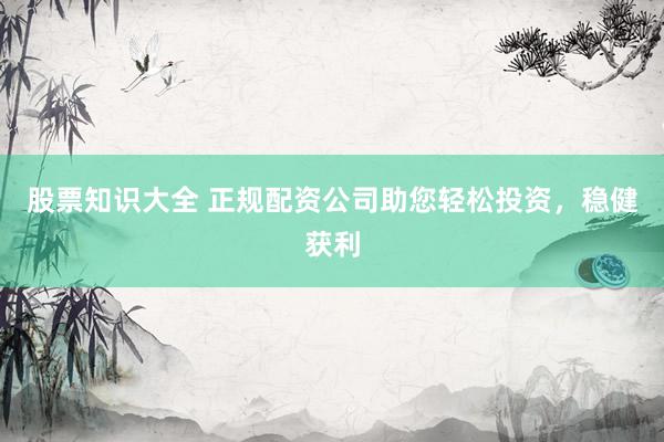 股票知识大全 正规配资公司助您轻松投资，稳健获利