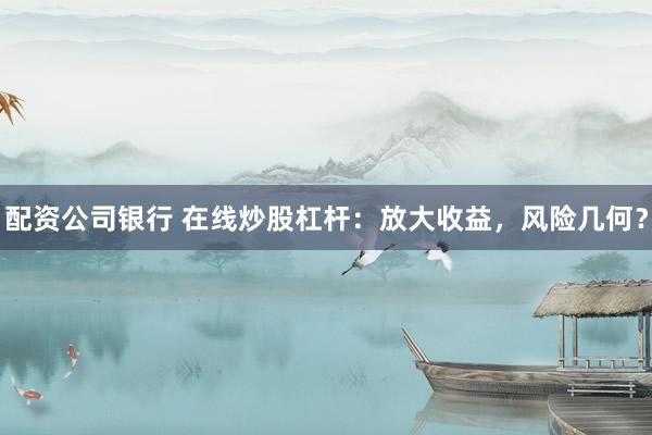 配资公司银行 在线炒股杠杆：放大收益，风险几何？